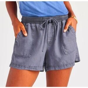 Splendid Coastal Linen Casual Shorts Blue XS Boho Lounge Flowy Lounge Americana